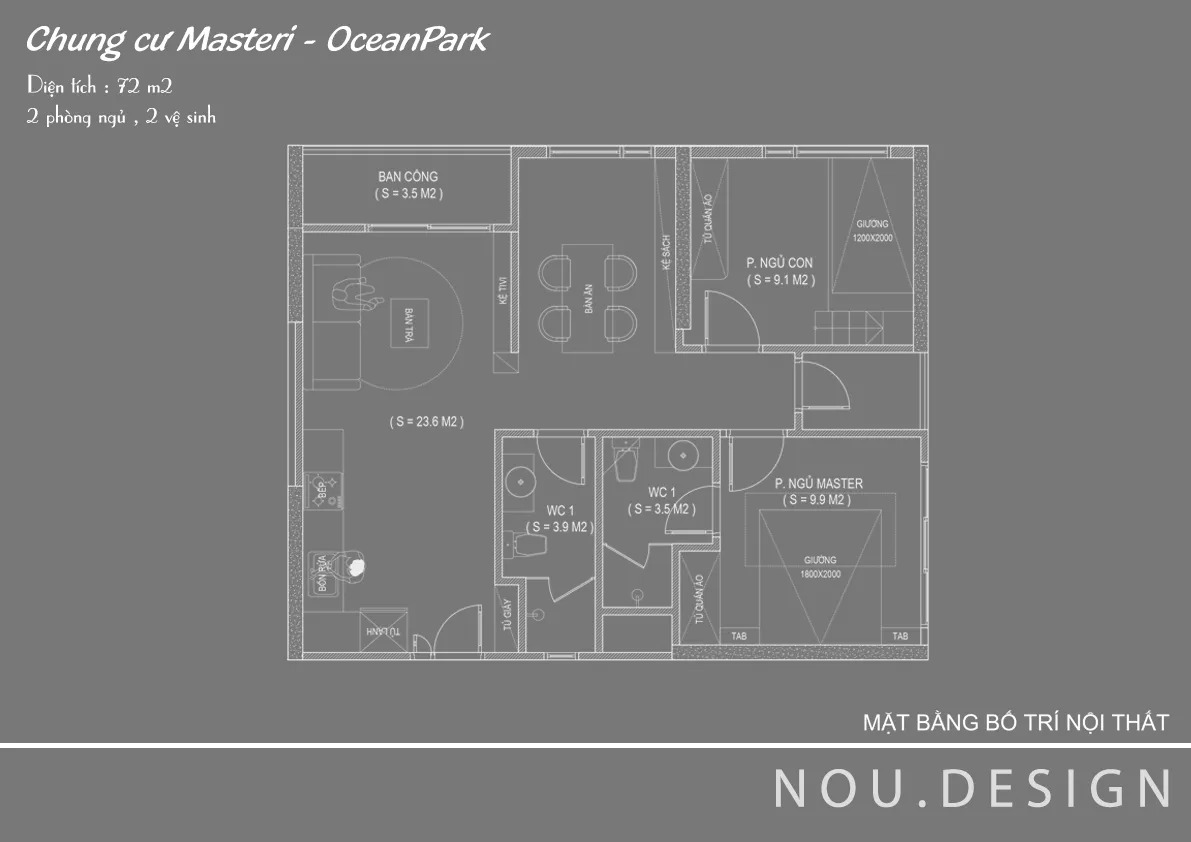 CHUNG CƯ MASTERI 72M2 - ảnh 2